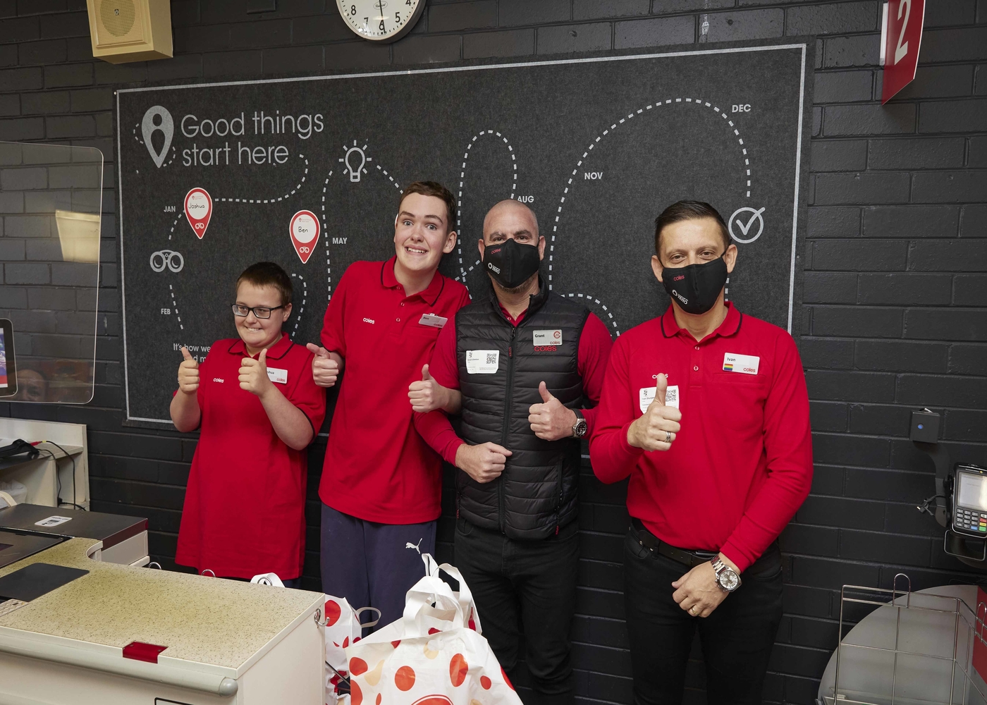 Coles has fitted out a fully functioning supermarket at St Lucy’s School
